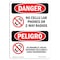 Signmission OSHA, No Cellular Phones Or 2-Way Radios Bilingual, 10in X 7in Rigid Plastic, 7" W, 10" L, Spanish OS-DS-P-710-VS-1464 - alternate 1